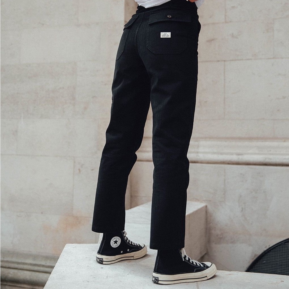 P&Co Black straight leg pants size uk18 length 28”